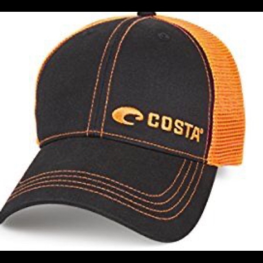 MAKE AN OFFER! Costa orange black trucker hat -NWT